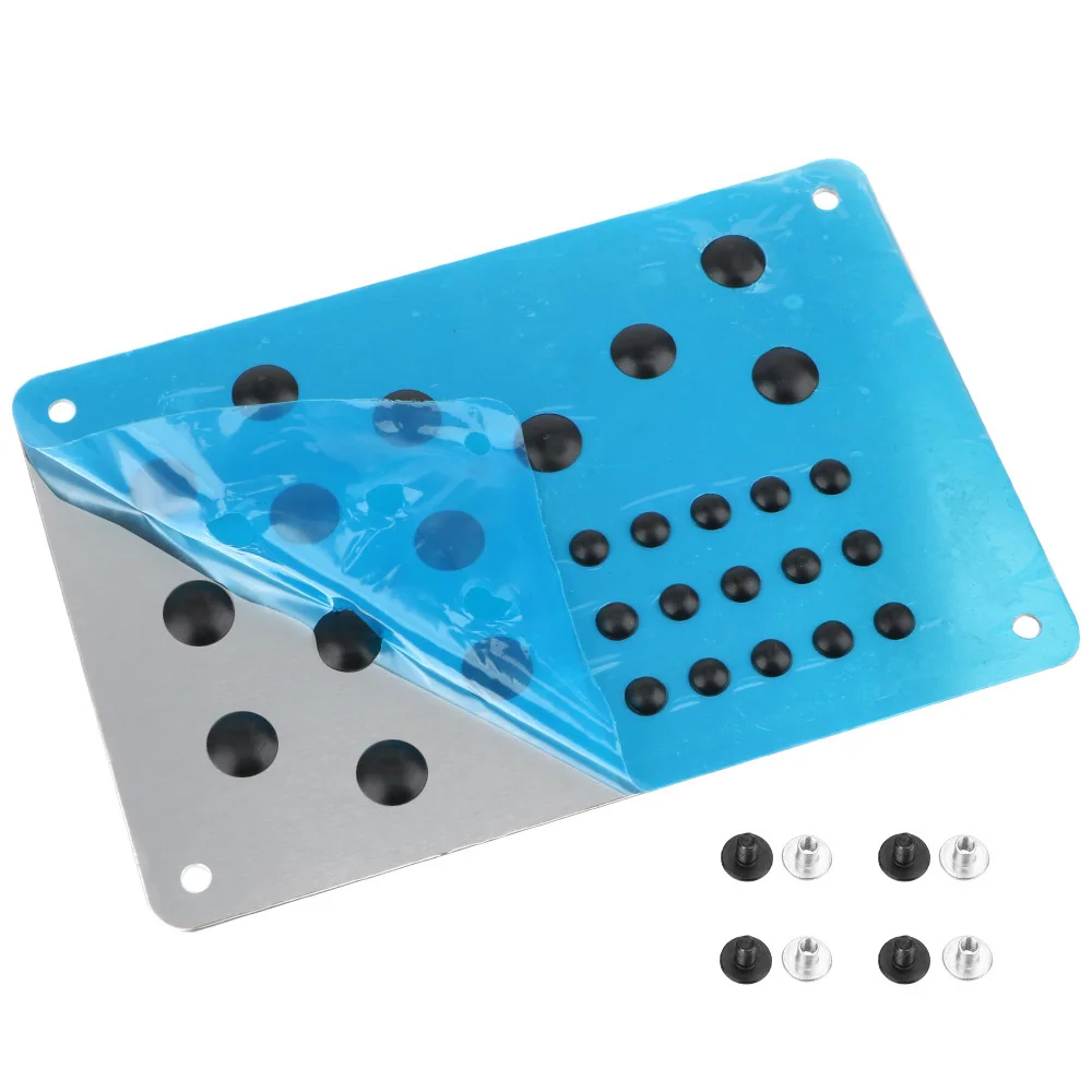 Auto Boden Matte Fuß Ferse Verschleiß Platte Nicht-slip Teppich Patch Auto Legierung Silber Abdeckung Anti-skid-Pad universal Innen Zubehör – Detail 4