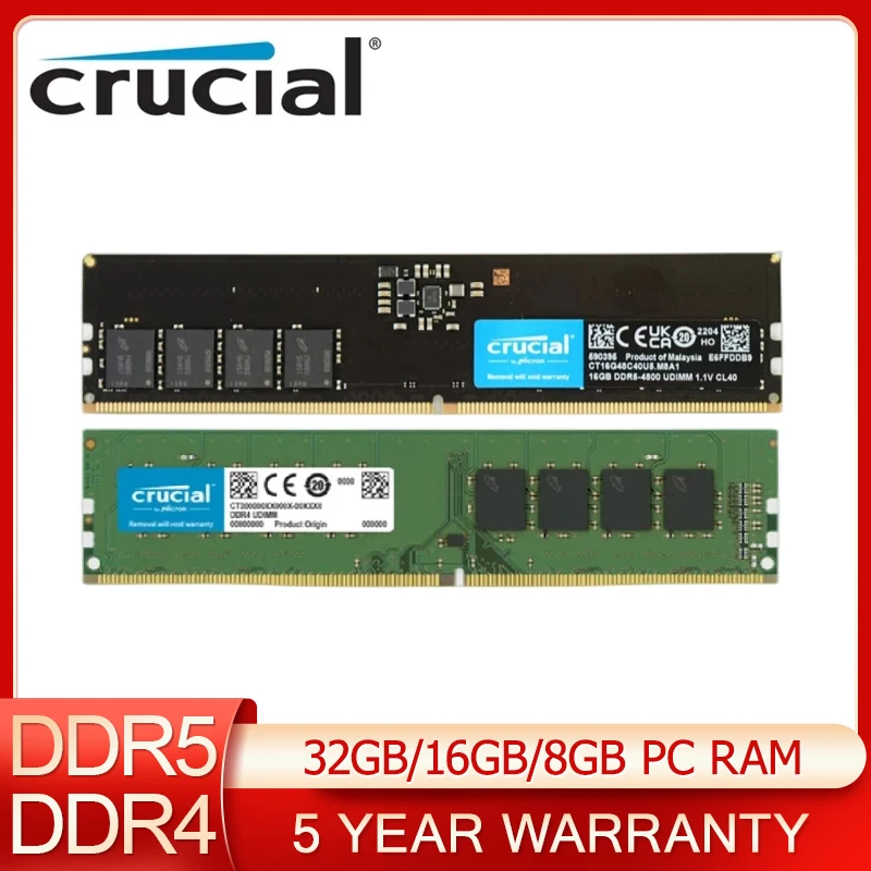 crucial DDR5-5600 UDIMM メモリー （16GBx2枚） Crucial 16GB DDR5 RAM Kit (2x8GB), 5600MHz Desktop Memory