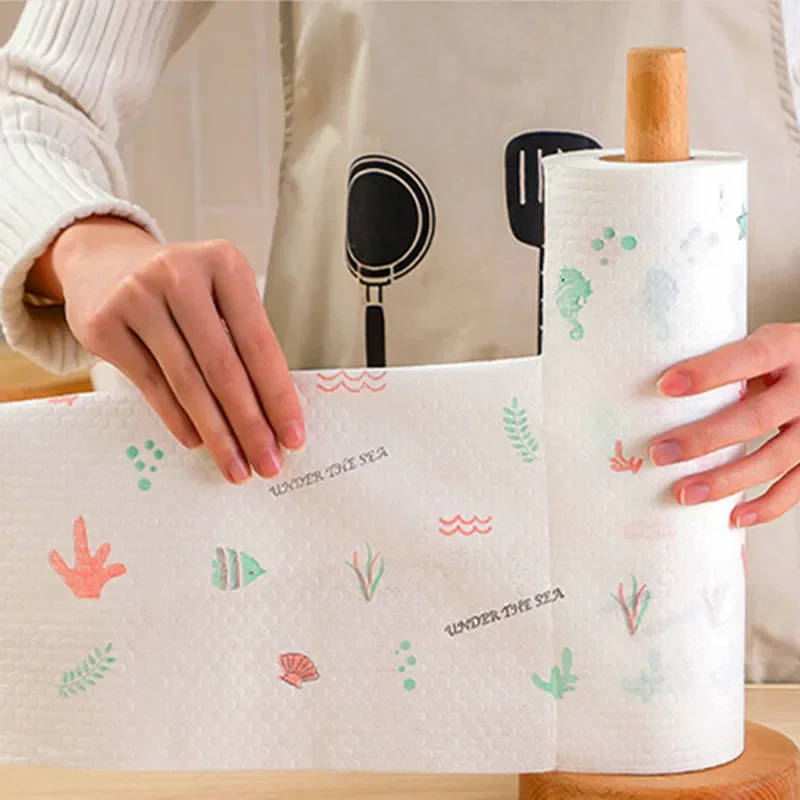 Roll of Reusable Bamboo Towels for Kitchen Dishwashing kitchen towel cleaning cloth dish cleaning cloth dish cloth towel cleaning cloth