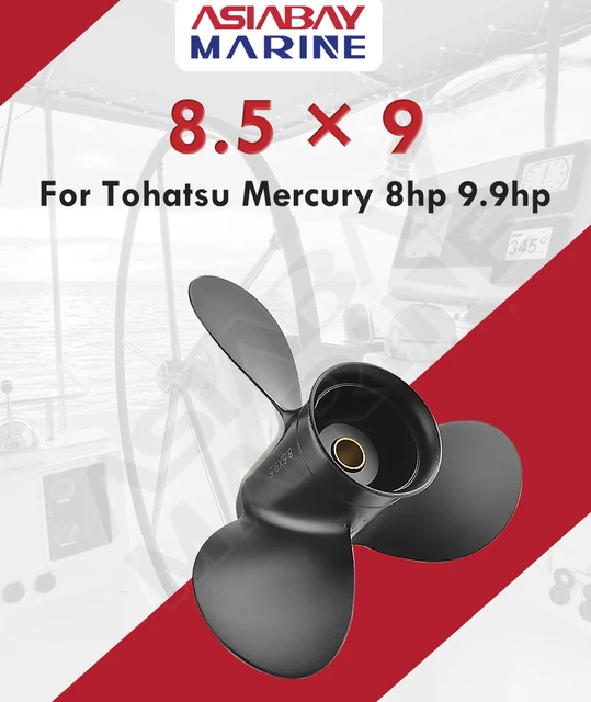 ボートプロペラ 9 1/4x11 船外機用 8HP 9.9HP 15HP 20HP アルミニウム 10