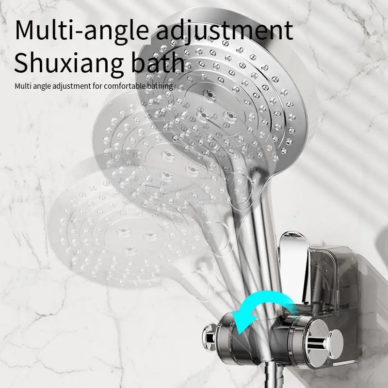 Shower Suction Cup Holder 360&deg; Adjustable Showerhead Shower Rail Head Holder Bathroom Wall Mount Bracket