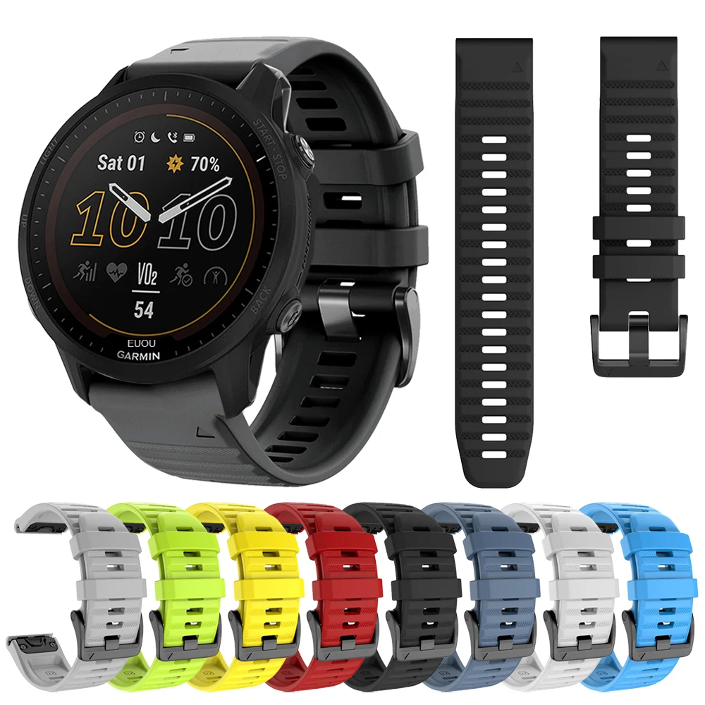 Quick Fit Sport Silicone Strap For Garmin Forerunner 955 Solar 945 745 935 Watch Band Wristband Bracelet - Watchbands - AliExpress