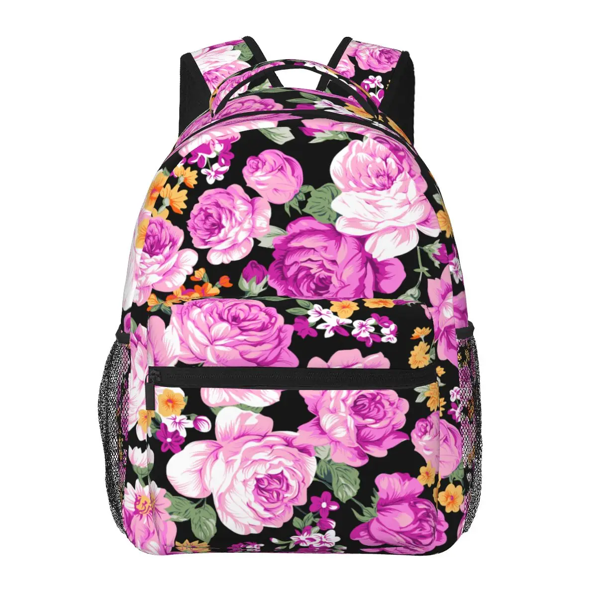 

Men Woman Backpack Rose Flower Schoolbag for Female Male 2023 Fashion Bag Student Bookpack