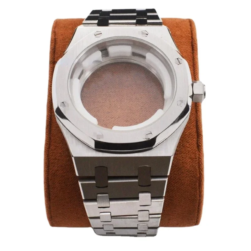 42Mm Nh35 Cassa In Acciaio Cinturino Accessori Per Orologi Meccanici Per Royal Oak Seiko Nh36 Movimento Trasparente Inferiore Posteriore Parti Dell'Or