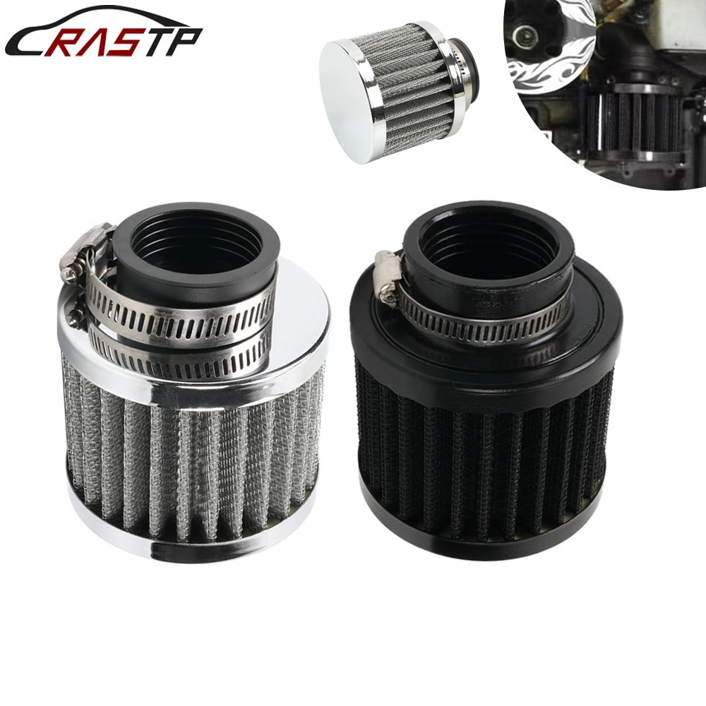 

RASTP-Universal 35MM Interface Car Air Filters Cold Air Intake High Flow Crankcase Vent Cover Mini Breather Filters RS-OFI078