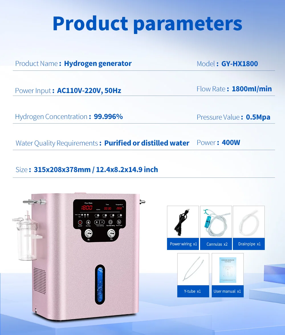 Suyzeko Wasserstoff-Inhalationsgerät 1800ML Wasserstoff-Wassergenerator-H2-Inhalator Tiefenentspannungstherapie Persönliche Heim- und Schönheitspflege – Detail 15