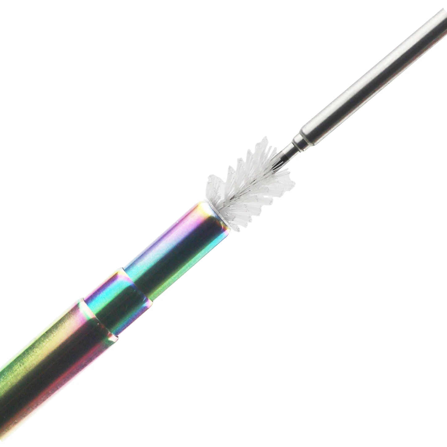 Metal Straw Set 304 Stainless Steel Reusable Telescopic Straw with Brush Carry Case Collapsible Portable Drinking