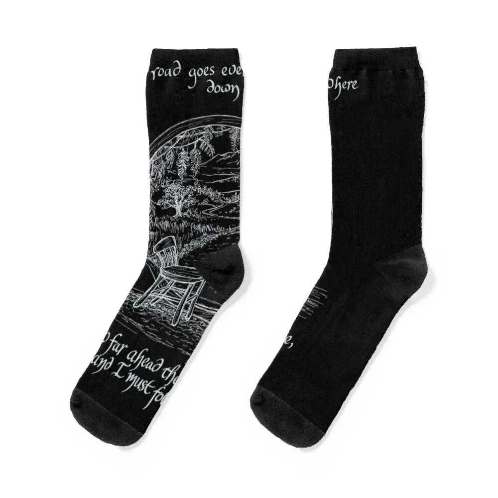 The road goes Socks snow heated Soccer Women Socks Men's