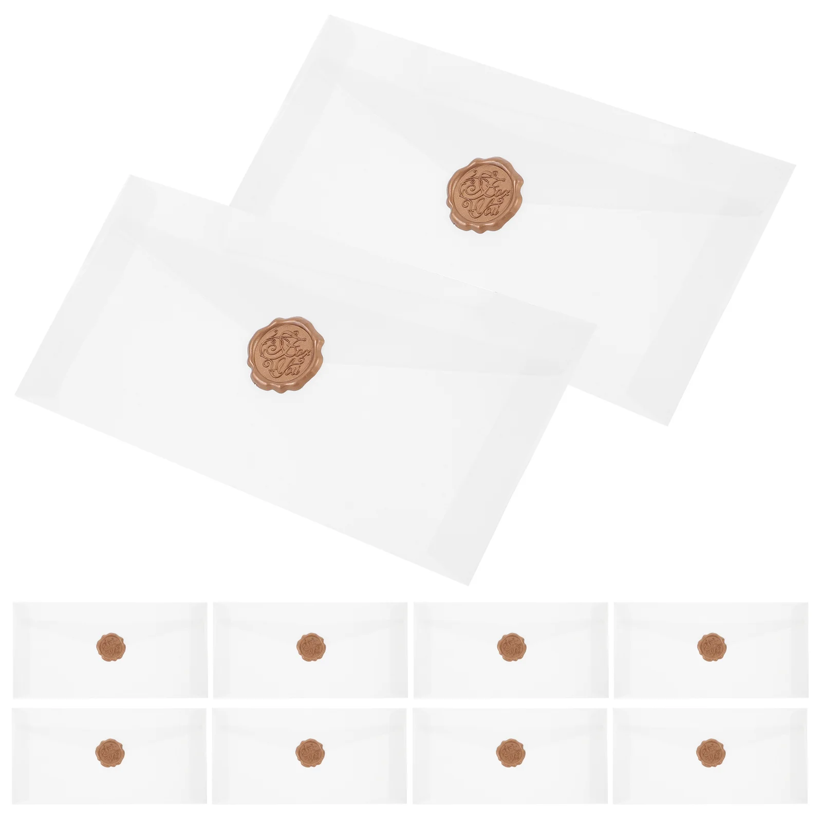 

10 Sets Translucent Letter Envelopes Portable Envelopes Convenient Envelopes for Invitation
