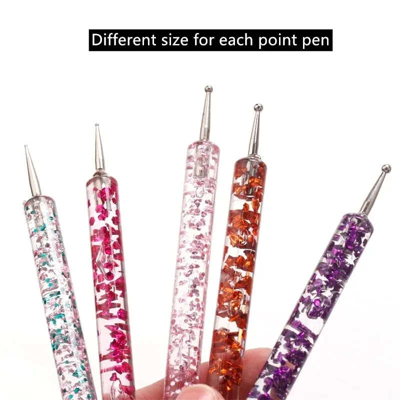 【Hot 】Nail Art Brush, Nail brush Nail Art with nail liner brush and nail dot pencil for home use and professional art