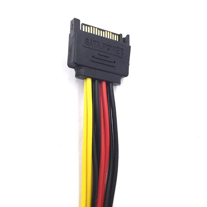 

SATA II Hard Disk Power 15Pin SATA Male To 2 Female 15Pin Power HDD Splitter High Quality Y 1 To 2 Extension Cable 20CM