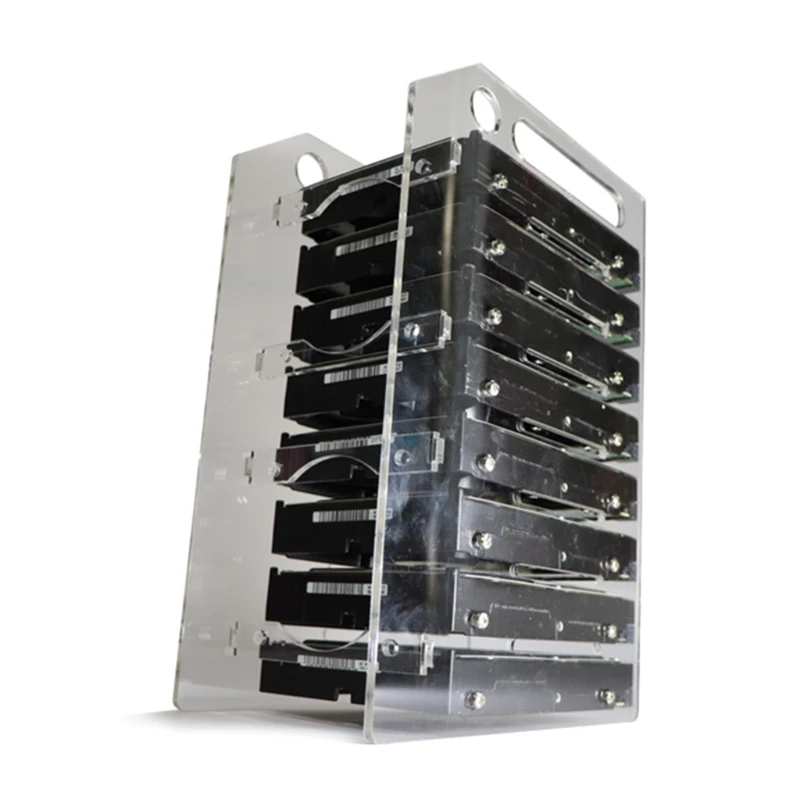 Diy Acrílico Suporte de Disco Rígido Desktop Computer Bay Prateleira de Disco Rígido Externo Rack Hdd Storage Box Organizer Case…