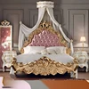 Hand carved solid wood king bedroom bed set modern design style 2 Hand carved solid wood king bedroom bed set modern design style 2
