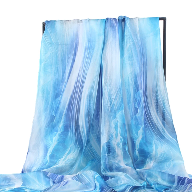 Tissu en mousseline de soie nickel é transparent imprimé, voile en maille fine bricolage pour la couture, robes Hanfu, vêtements, écharpes personnalisées, 1 m, 5m