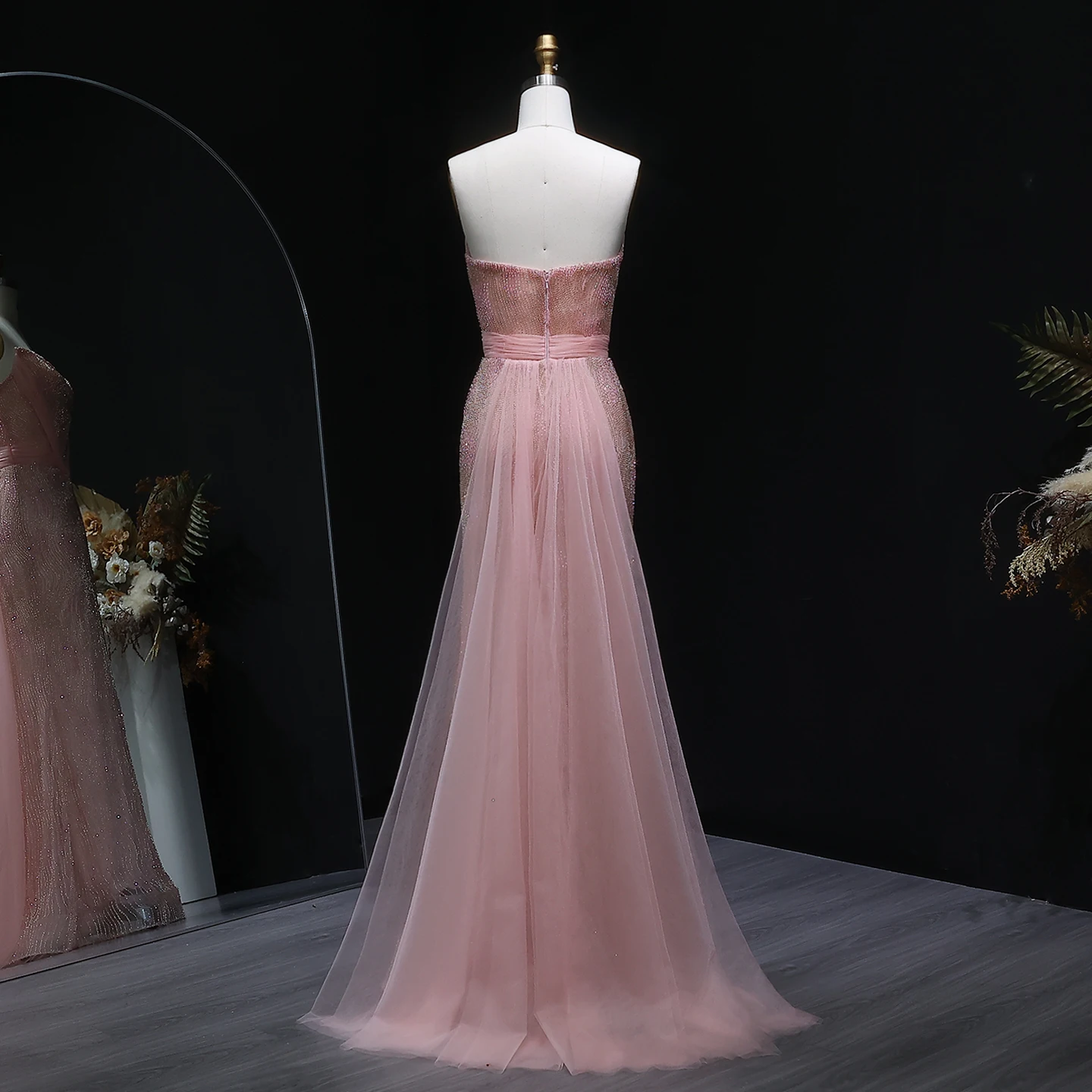 Sharon Said Luxury Pink Mermaid Evening Dress With Train Beaded Gold Black  Women Wedding Party Prom Gown Arabic SS023 Customized - AliExpress 320