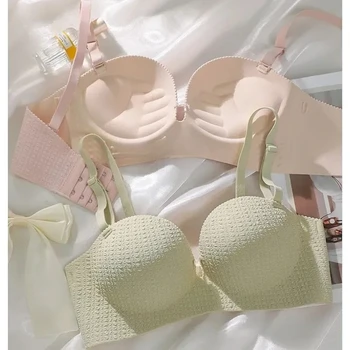 Seamless Bras for Women Invisible Underwear Push Up Bra 3/4 Cup Bralette Cute Comfort Brassiere Nonwire Simple Sexy Lingerie 1