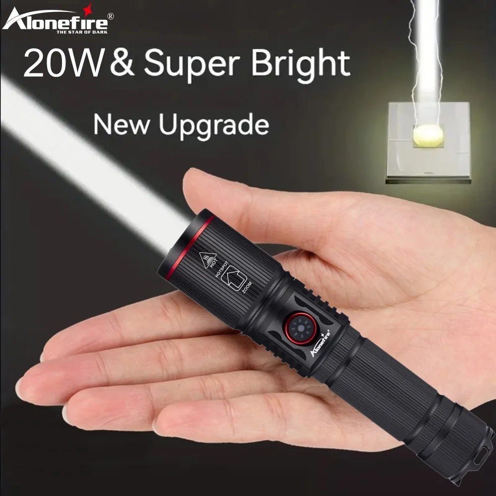 Torcia LED Zoom Ricaricabile USB-C Ad Alta Luminosità – Impermeabile Per Campeggio E Pesca - 3