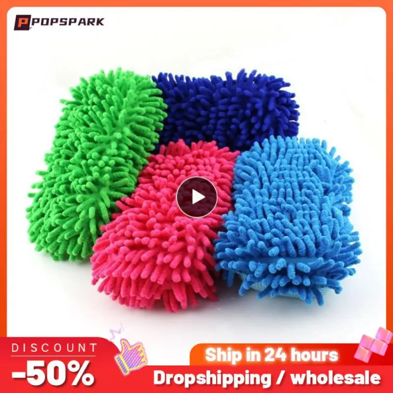 

Microfiber Car Windows Cleaning Sponge Car Cleaning Brush Cleaner Tools Product Cloth Towel Wash Gloves Auto Washer