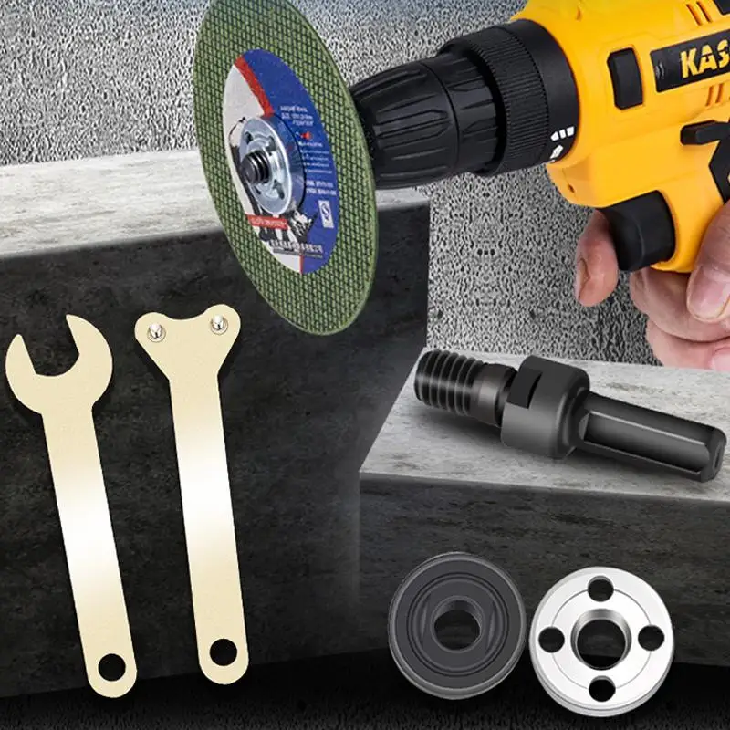 Angle Grinder Adapter 5pcs/set 10MM Electric Drill Conversion for Cutting Disc Polishing Wheel