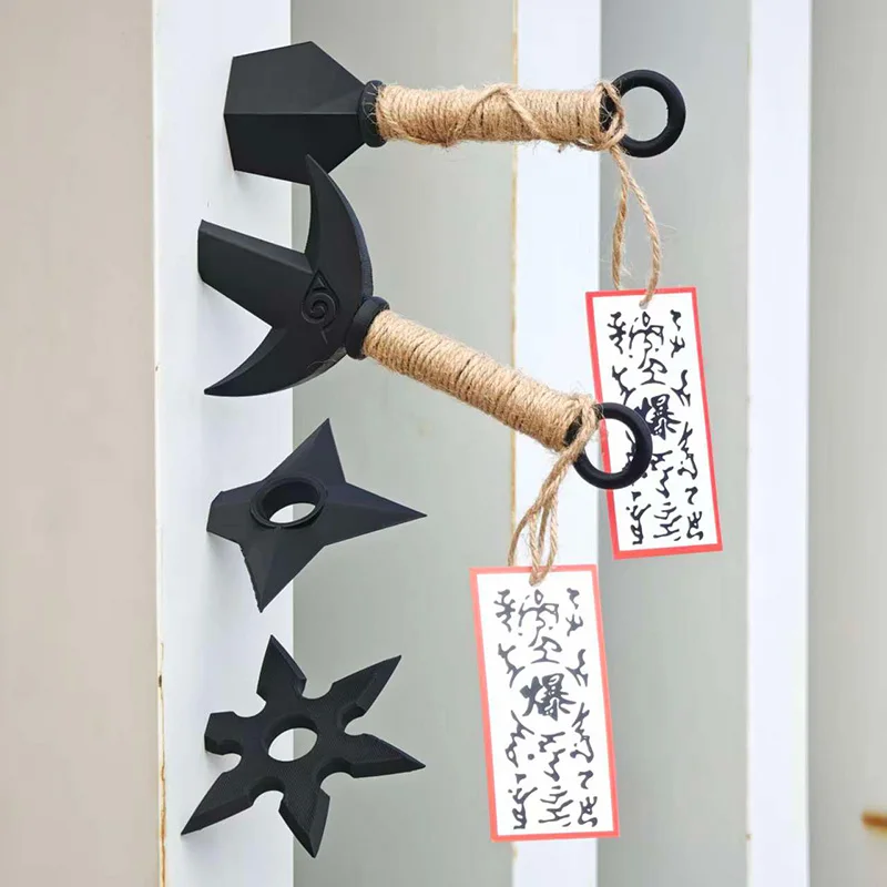 Anime Naruto 3D-Druck Shuriken Modell Kühlschrankmagnet Fliegender Donnergott Kunai Kühlschrankmagnete Aufkleber Deko Spielzeug Geschenke