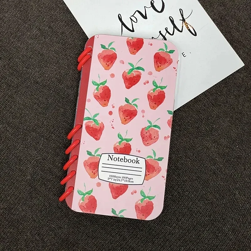 Charming Strawberry Flip Phone Case - Shockproof Coil Notebook Design Cover