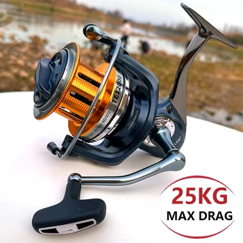 Long Casting Fishing Reel Max Drag 25KG12+1 Metal Spool Left/Right Hand Swap