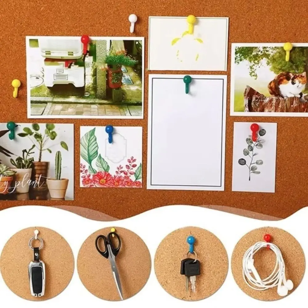100Pcs DIY 다채로운 푸시 핀 재사용 가능한 크리 에이 티브 보드 압정 상..