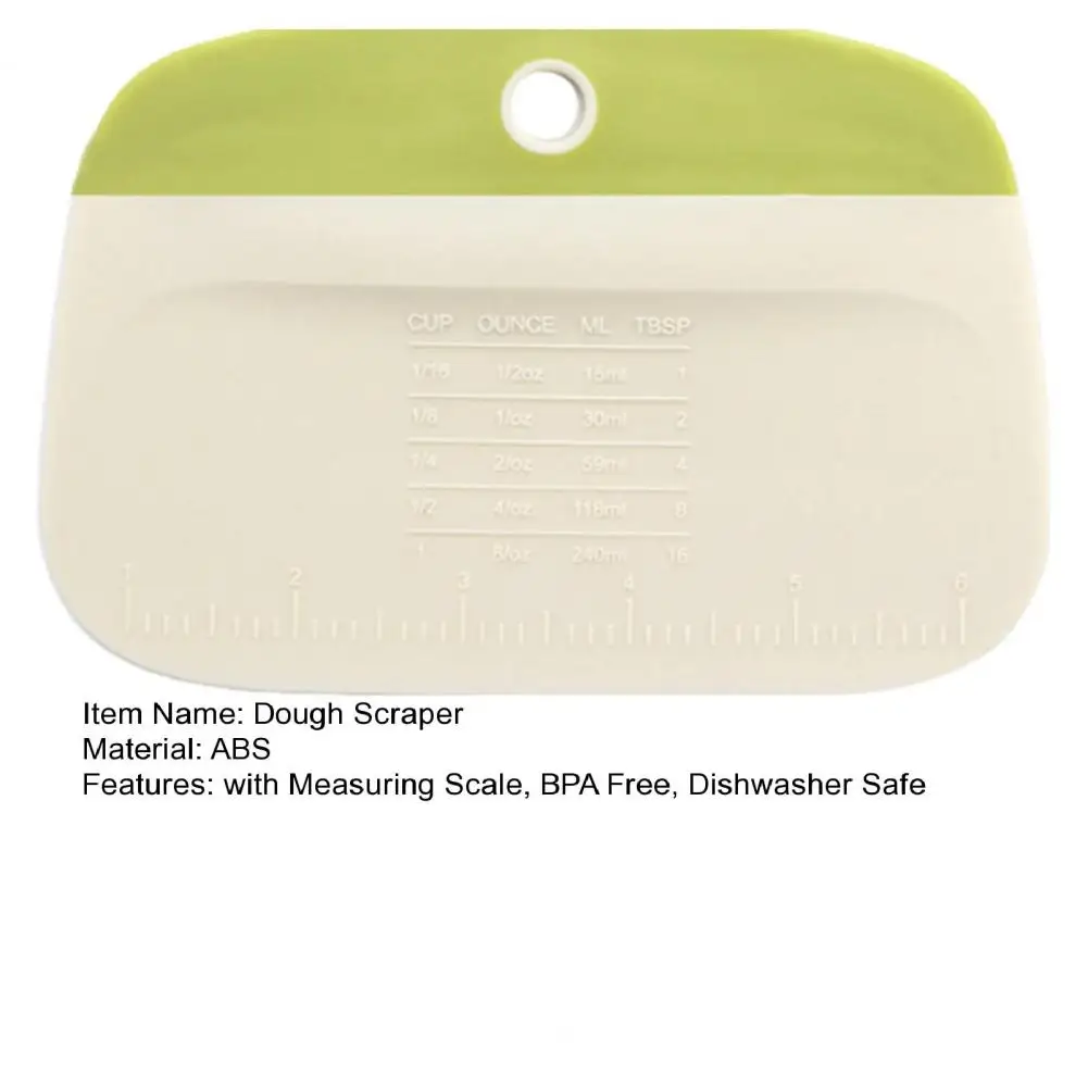 15*10.5cm Dough Scraper With Measuring Scale Multifunction Pastry Bread Cake Pizza Food Bench Cutter Kitchen Gadget Baking Tools