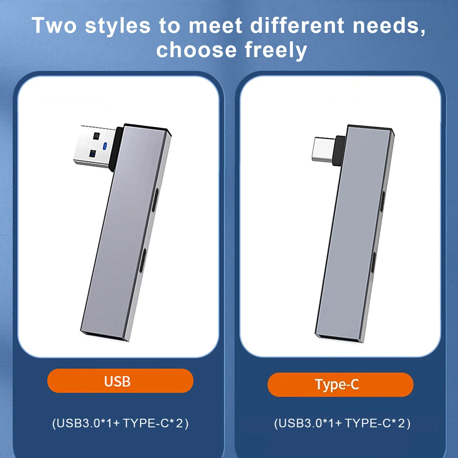 Ultra-Slim 3-Port High-Speed USB Hub and Adapter