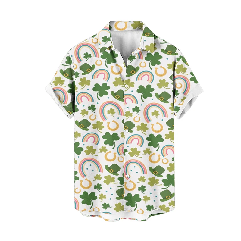 thumbnail image 1 of Camisas hawaianas para hombres y mujeres Camisas con estampado de coco para hombres Camisas casuales de manga corta con solapa de un solo pecho Blusas grandes 5XL, 1 of 5