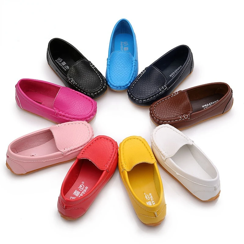 

Size 21-38 Baby Boys Shoes PU Leather Casual Style Cute Girls Shoes Soft Comfortable Slip-On Loafers Moccasin Gommino Kids Shoes