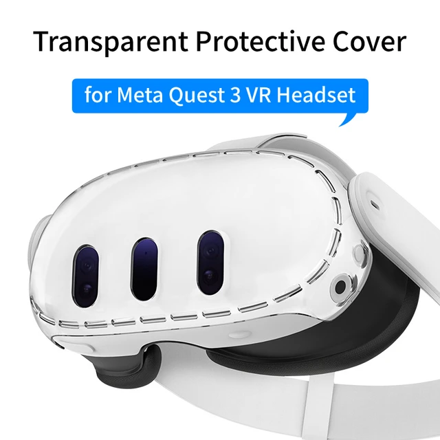 Transparent Helmet Mask Protective Case for Meta Quest 3 VR Helmet Scratch Proof Protector Cover for Oculus Quest 3 Accessories