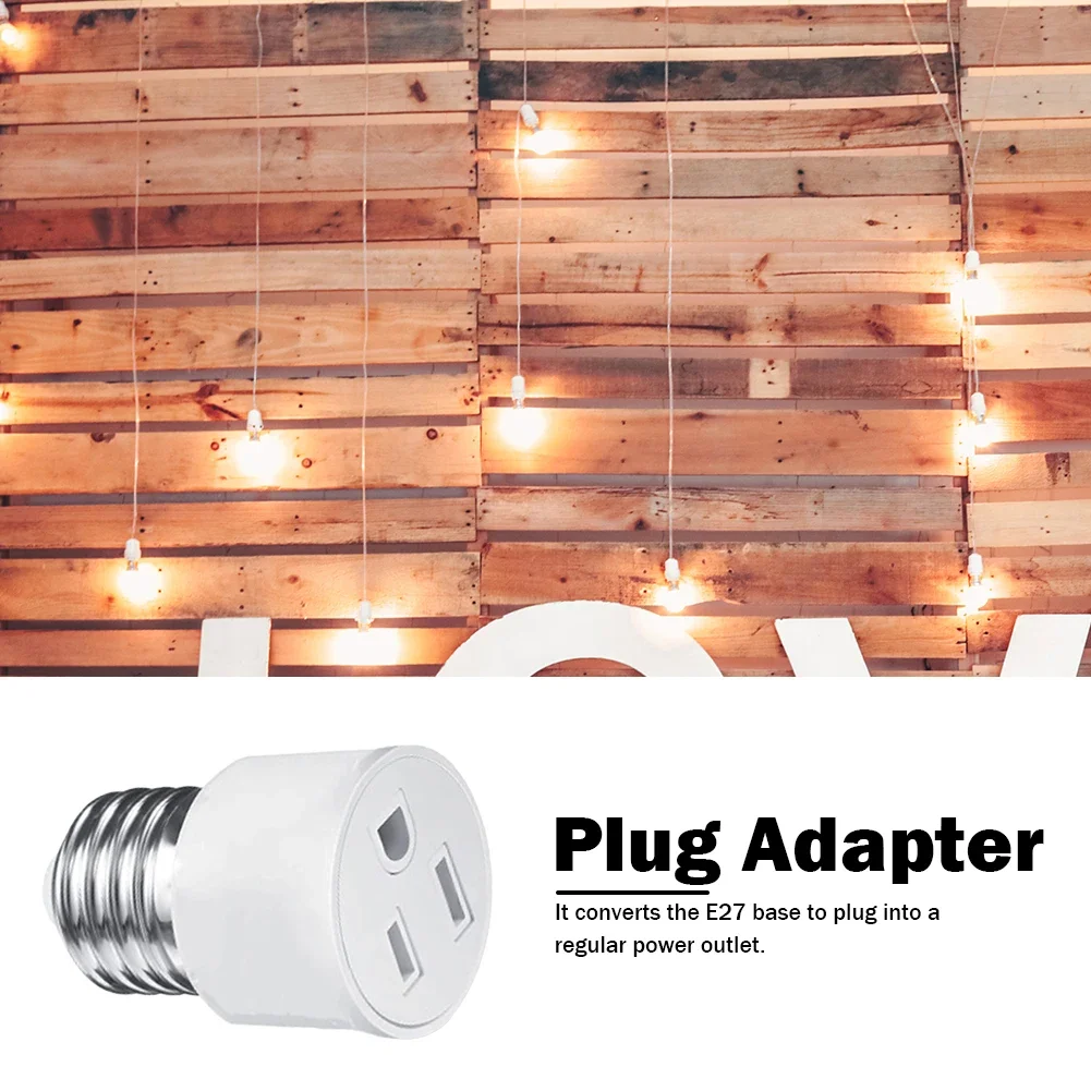 Outlet 220V E27 ABS White Connector Accessories US/EU Plug Screw Bulb Base Adapter E27 To Socket Lamp Holder Converter lamp holder,lamp bulb holder,socket converter,lamp base,lamp socket adapter