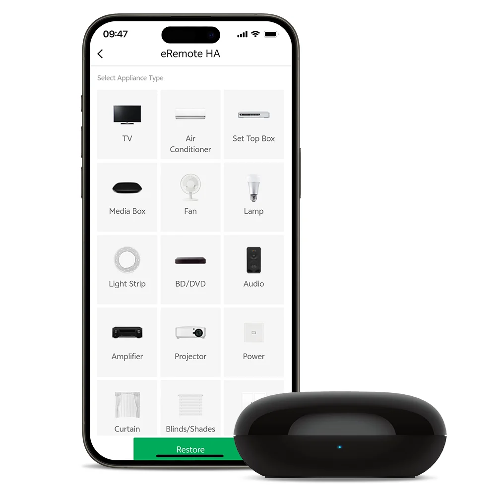LinknLink Smart WiFi Universal Remote IR Blaster for TV Aircon STB IR2MQTT Home Assitant Compatible with Alexa Google Home