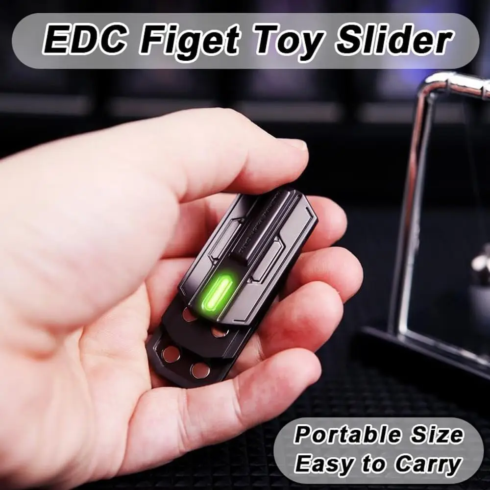 마그네틱 푸시 슬라이더 3 단계 강력한 강도 금속 EDC 핸드 스피너 Fidget 장난감 자폐증 감각 장난감 ADHD 불안 스트레스 릴리프