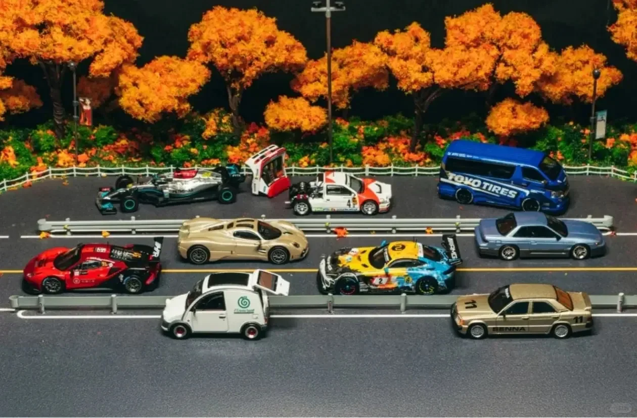 최신 입고 컬렉션 TW Tarmac Works 1:64 F1 190E S13 Nurburgring Hiace 다이캐스트 모델카