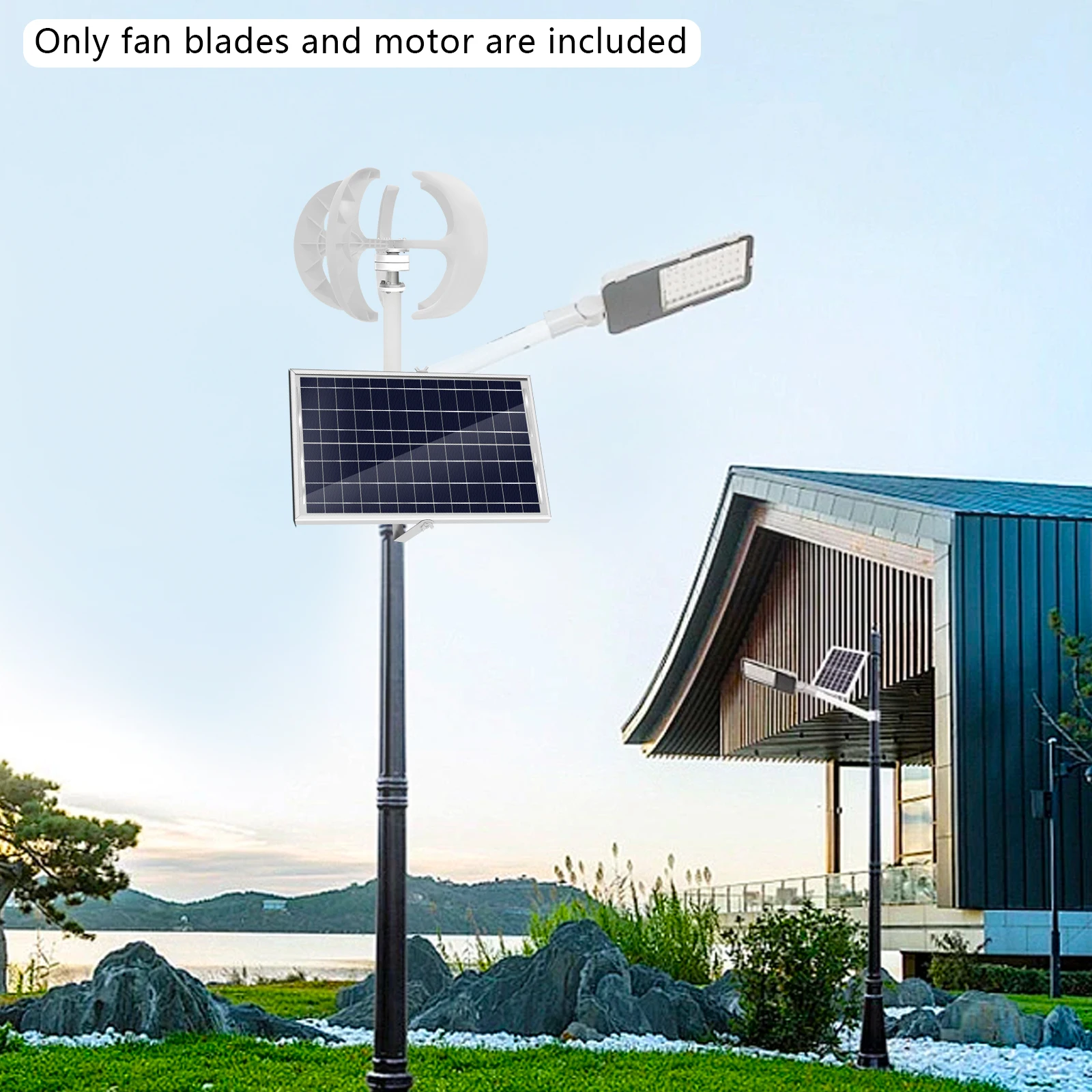 Wind Generator 24V Solar Wind Turbine Turbines Lantern 5 Blades 600W