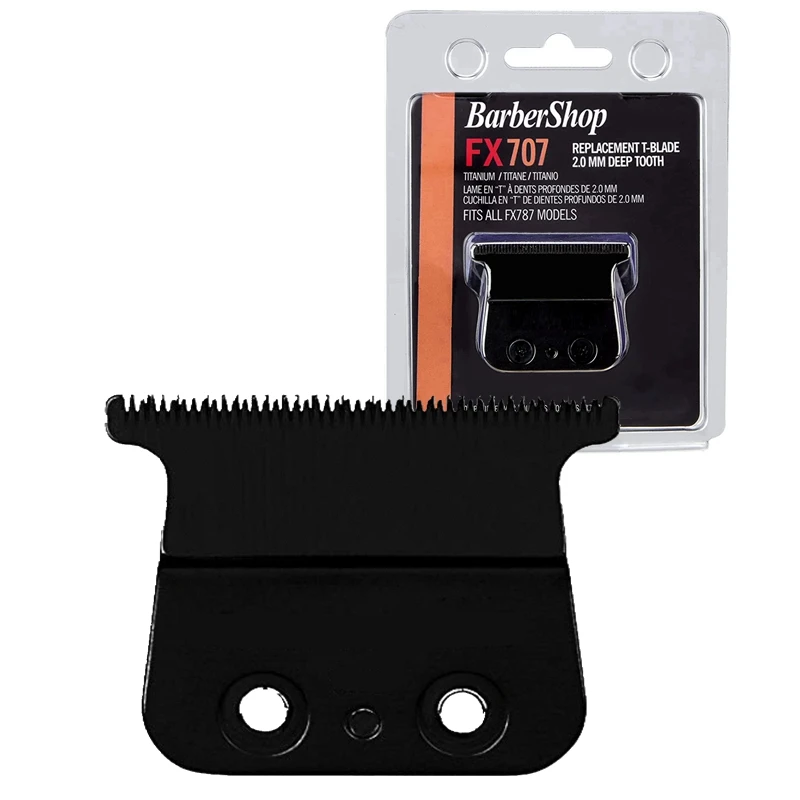 Professional Replacement Titanium Blade set BaByliss Barberology FX787 and FX726 Fits All FX787 and FX726 Models Black barber hair clipper blade electric shaver blades