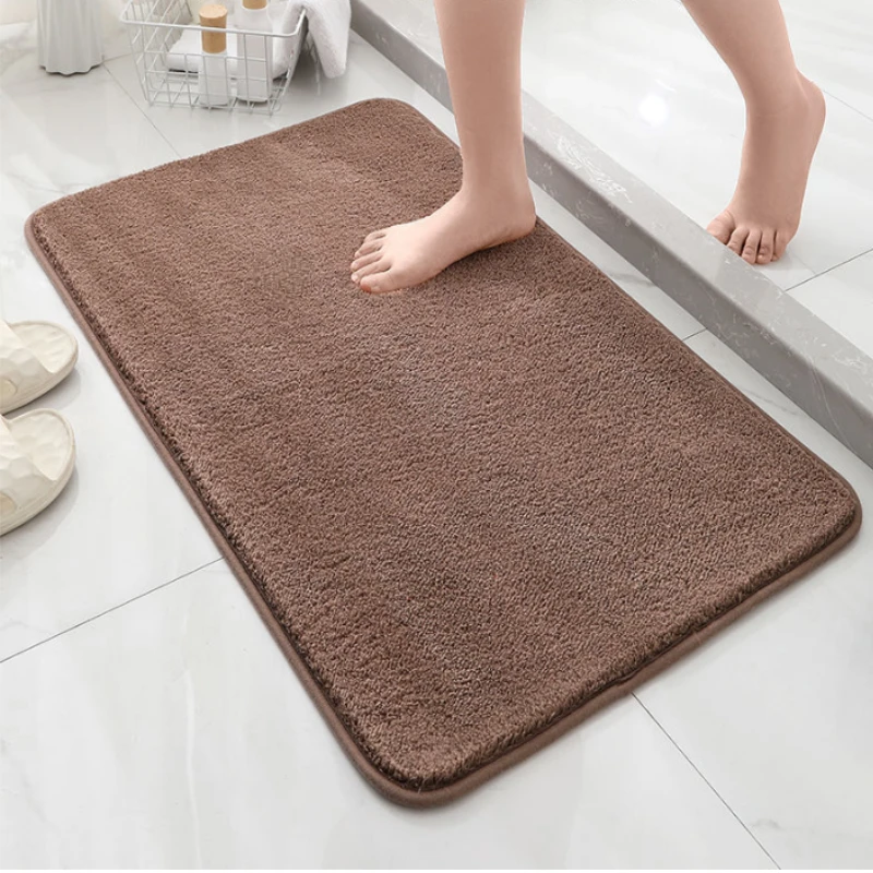 

Imitation Cashmere Thickened Floor Mats Water-absorbent Bathroom Rugs Non-slip Mat Room Decor Carpets for Bedroom Entry Foot Mat