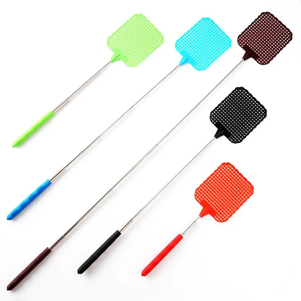 Adjustable Plastic Fly Swatters Killer Summer Mosquito Trap Anti Insect Bug Zapper Pest Control Home Kitchen Tool fly swatter