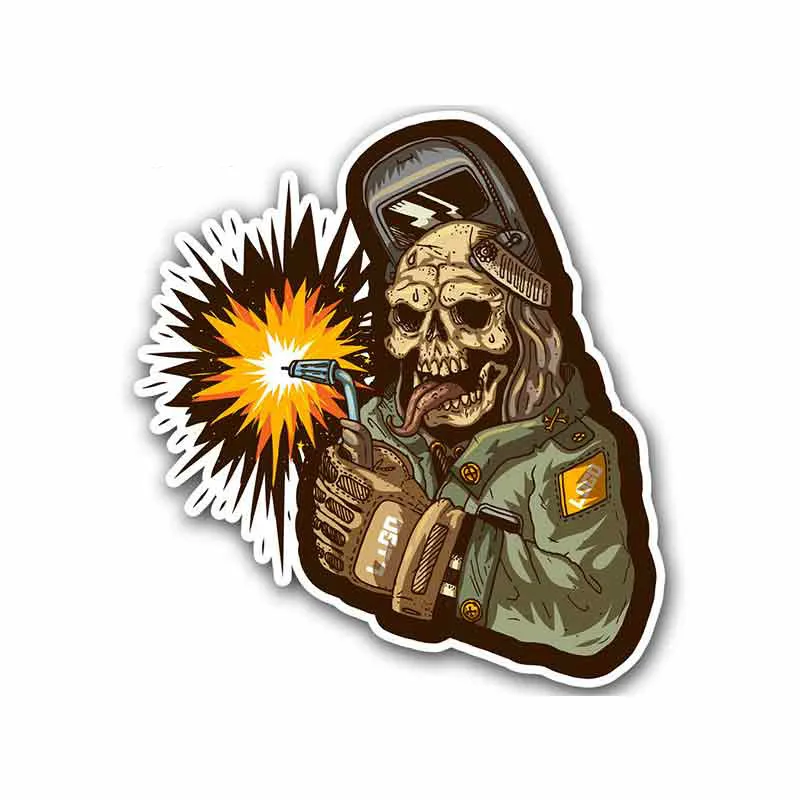 

F514# For Zombie Welder Welding Helmet Personality Car Sticker Creative Decal Suitable For RV Decoration Vinyl