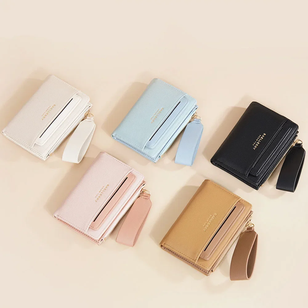 New Short Women Wallet Kpop Cute Small Women Wallet High Quality PU Leather Slim Simple Female Multi-card Bit Purse Holders