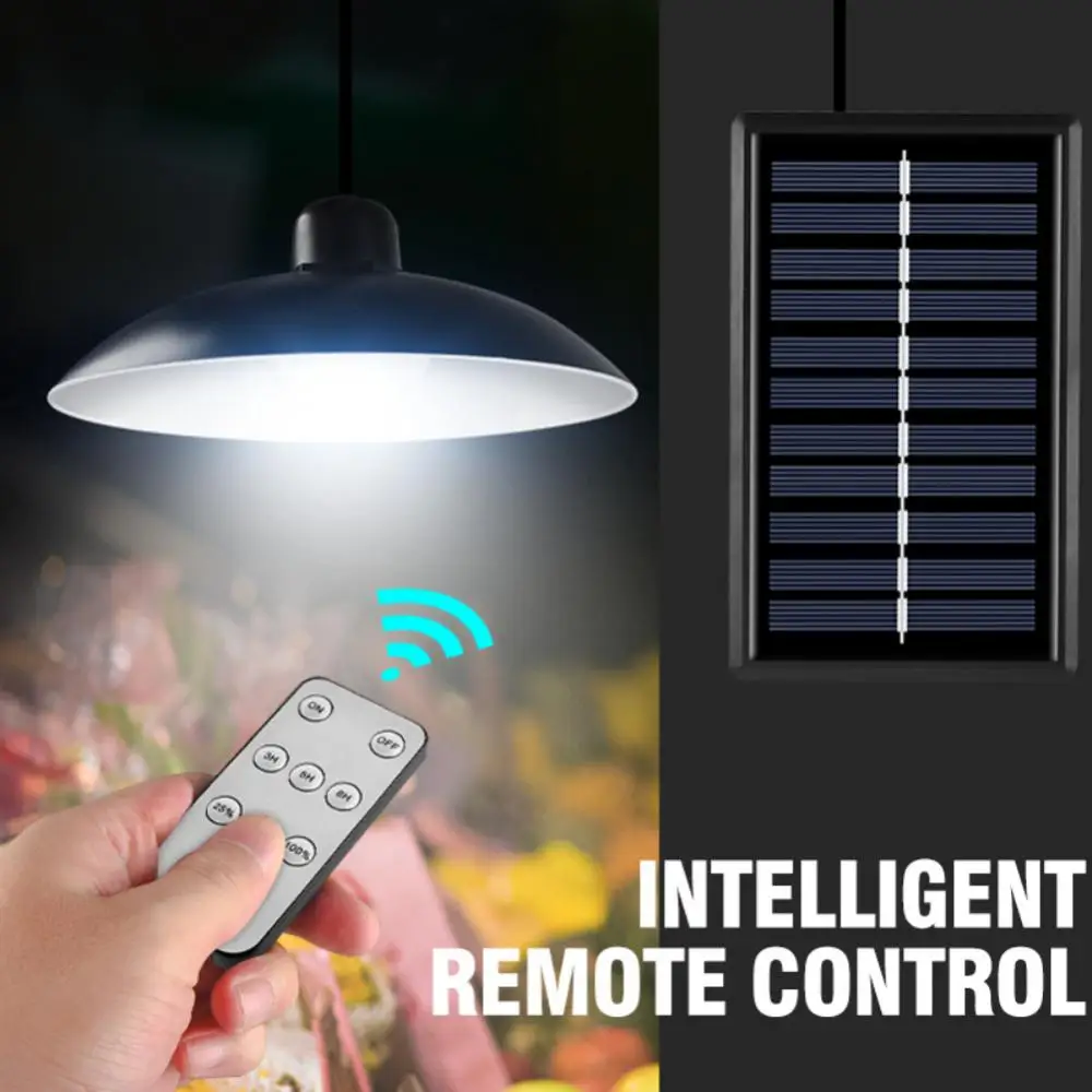 

Solar LED Pendant Lights Outdoor IP65 Waterproof Double Head Indoor Remote Control Solar Lamps For Garden Patio Yard