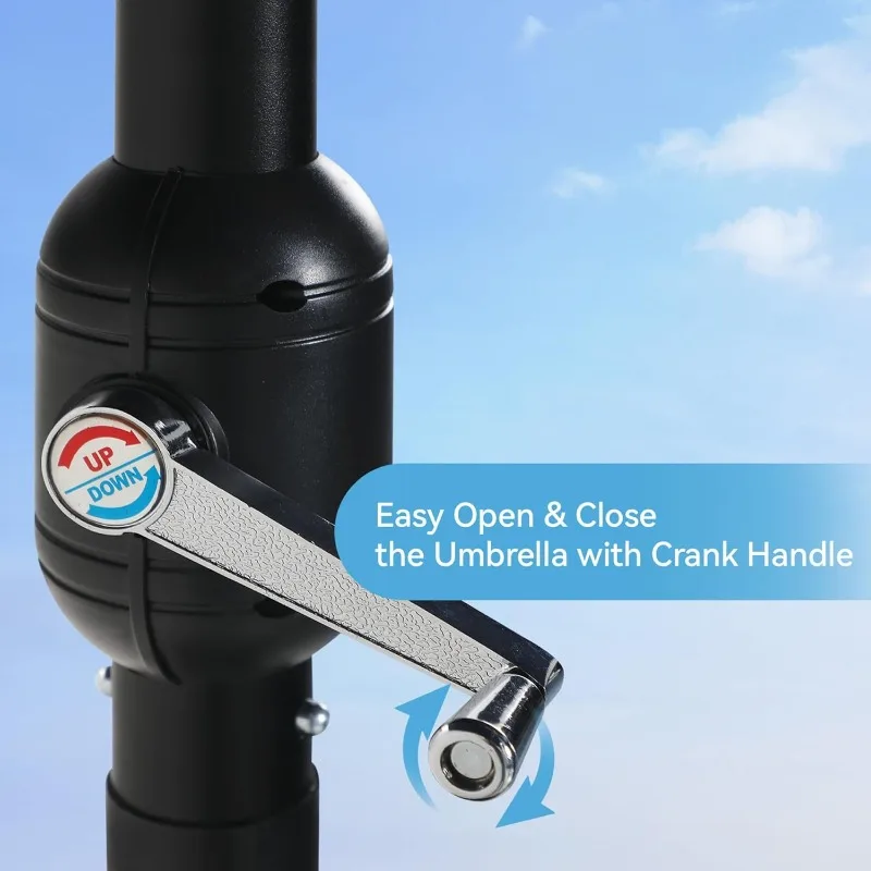 15FT Rectangle Double-Sided Patio Umbrella 6