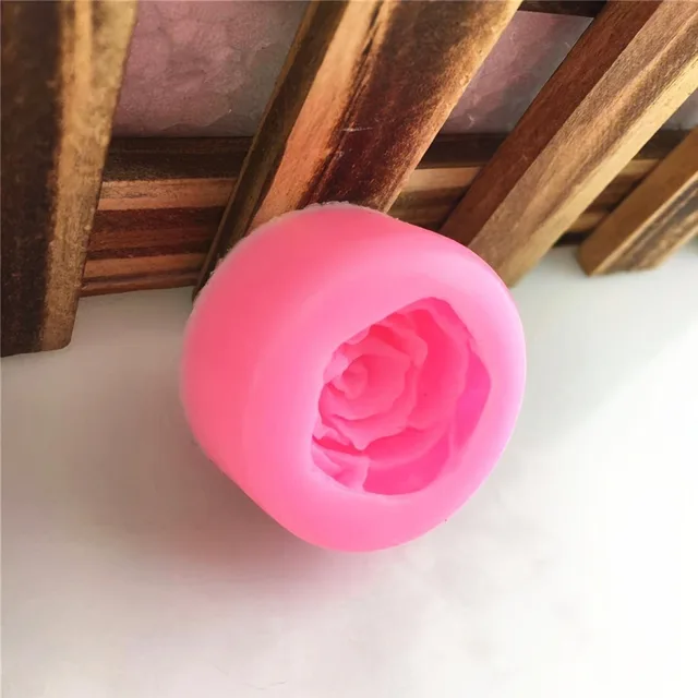 Flower Bloom Rose Shape Silicone DIY 3D Cake Mold Fondant Soap Cupcake Candy Chocolate Jelly Decoration Baking Tool Moulds 4