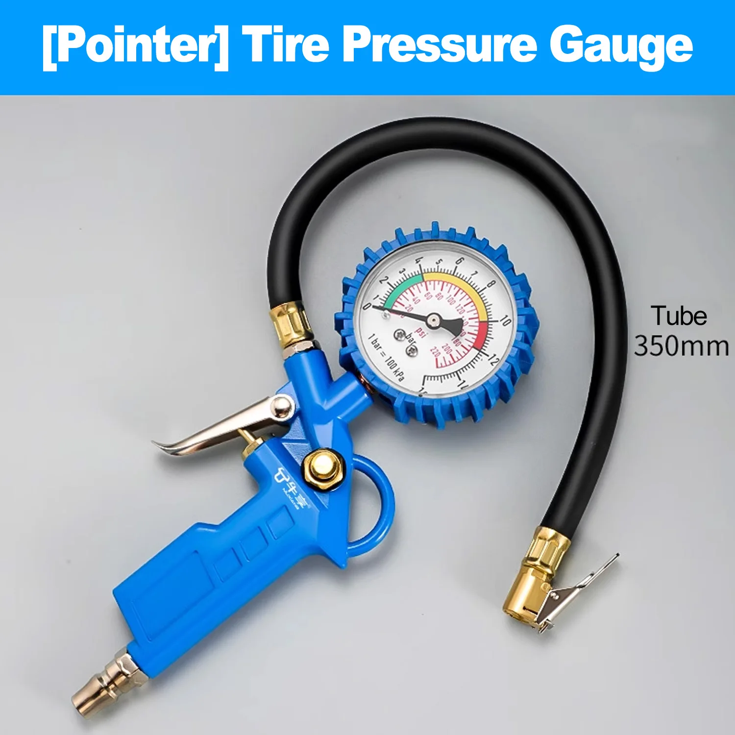 Universal Tire Pressure Tester with Gauge - Inflator Hose and TPMS Diagnostic Tool