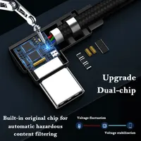 USB To Type C Fast Charge Cable PD 90 Degree Phone Charger Cord For iPhone Xiaomi Redmi Huawei USB C to Type C Charging Wire 5