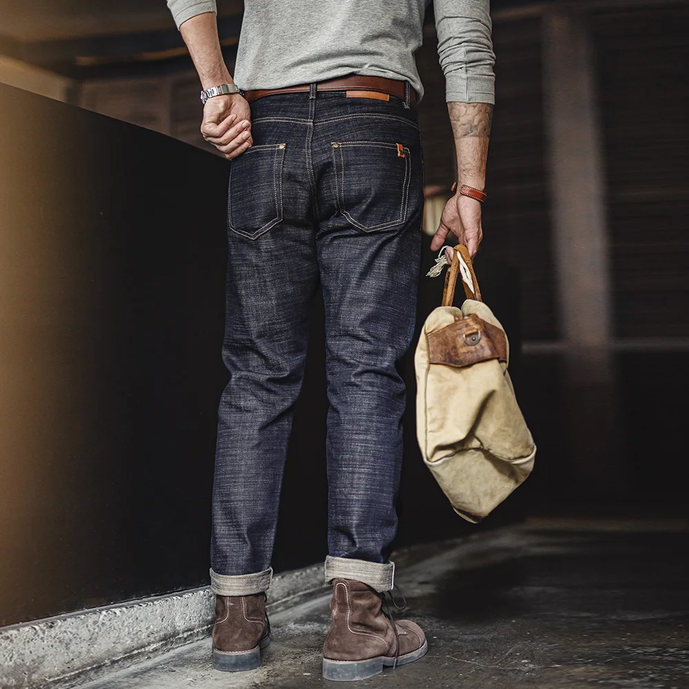 Maden Vintage 13.5oz Heavyweight Selvedge Raw Denim Jeans Cotton Straight Pants Versatile Trousers for Men's Autumn and Winter men jeans mens jeans jeans trousers denim trousers