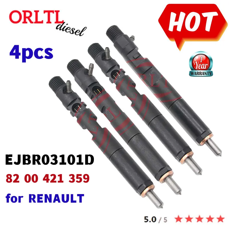

4PCS NEW EJBR03101D (8200421359) Diesel Common Rail Injector Nozzle R03101D for RENAULT CLIO Euro 4