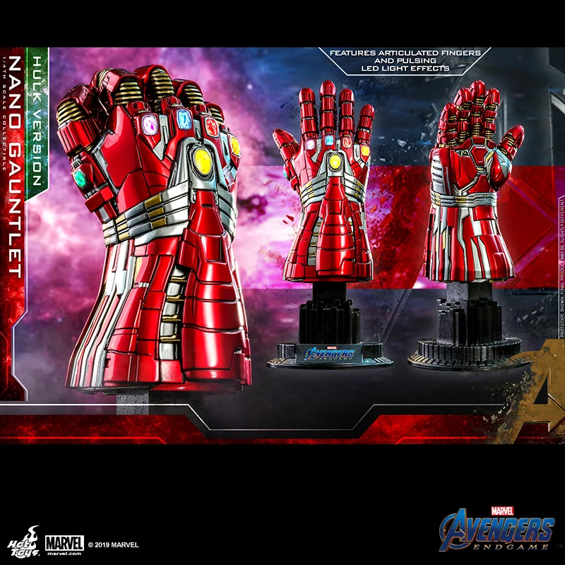 

Hot Toys Ht Avengers Alliance 4 Nano Gloves Movable Jionts Acs009 Hulk Version 1:4 Rare Collection Ornament Decorations